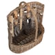 image 2 of Large Antique Wash Deluxe Garden Tool Basket | Brown | Brown | Large