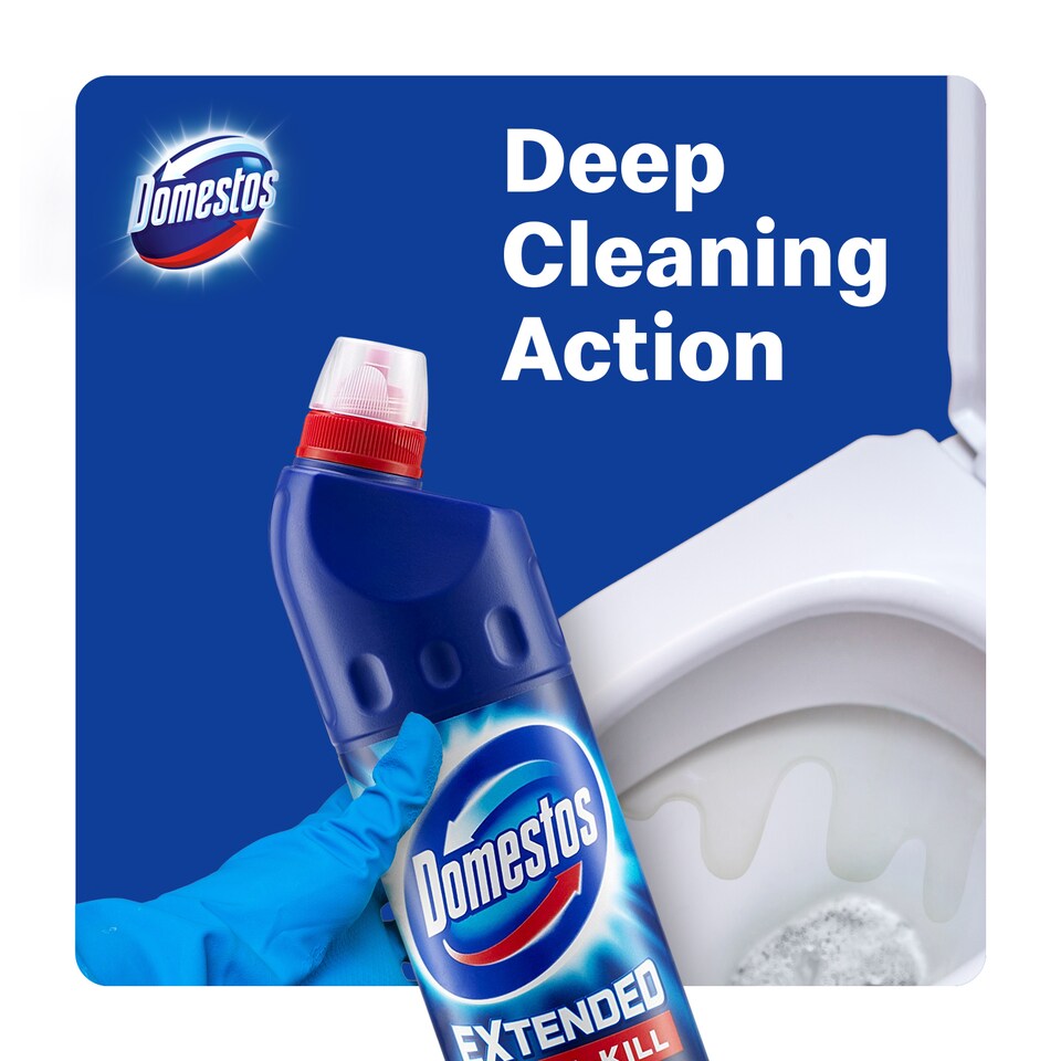 image 1 of Domestos Extended Germ Kill Original Bleach 750ml | Blue | 6