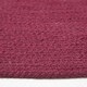 image 4 of Homescapes Plum Handmade Woven Braided Round Rug - 120 cm Purple | 120 cm Round