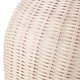 image 2 of Natural Light Brown Woven Rattan Table Lamp Base with White Cable and Switch | Brown