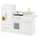 image 1 of COSTWAY Kids Play Kitchen Set Toddler Wooden Pretend Toy Kitchen Playset-White