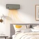 image 2 of HOMCOM Wall Downflow Heater 2 Heat and Fan 1000W2000W, Electric Space Heater with Timer Remote Oscillating, for Bedroom Home Office, Grey
