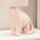 image 2 of ValueLights Kids Pink Dinosaur Bedside Table Lamp with Drum Fabric Shade - Including Bulb
