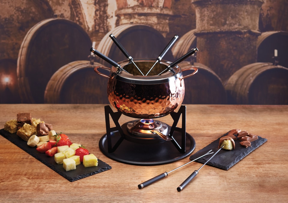 image 1 of Artesà Hand-Finished Copper Effect Fondue Set