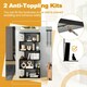 image 9 of COSTWAY 5-tier Bookcase S-Shaped Bookshelf Display Rack Black Black