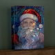 image 2 of 28cm Battery Powered Light up Glass Christmas Decoration with Santa & Warm White LEDs