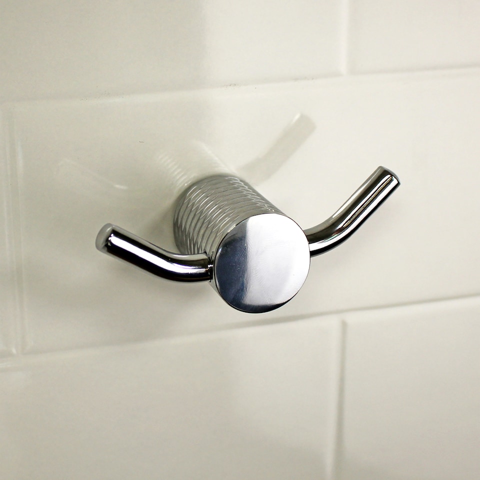 image 1 of Showerdrape Vitality Chrome Stainless Steel Wall Mounted 6 Piece Bathroom Accessory Set | Silver | 1