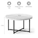 image 5 of VonHaus Mosley Round Coffee Table with White & Grey Marble Design White | Grey