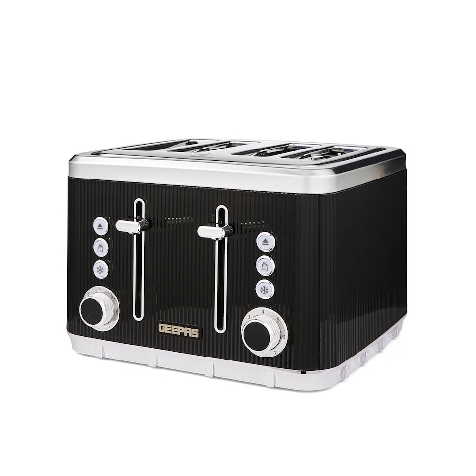 image 1 of GEEPAS 4 Slice Toaster | 1860W Black