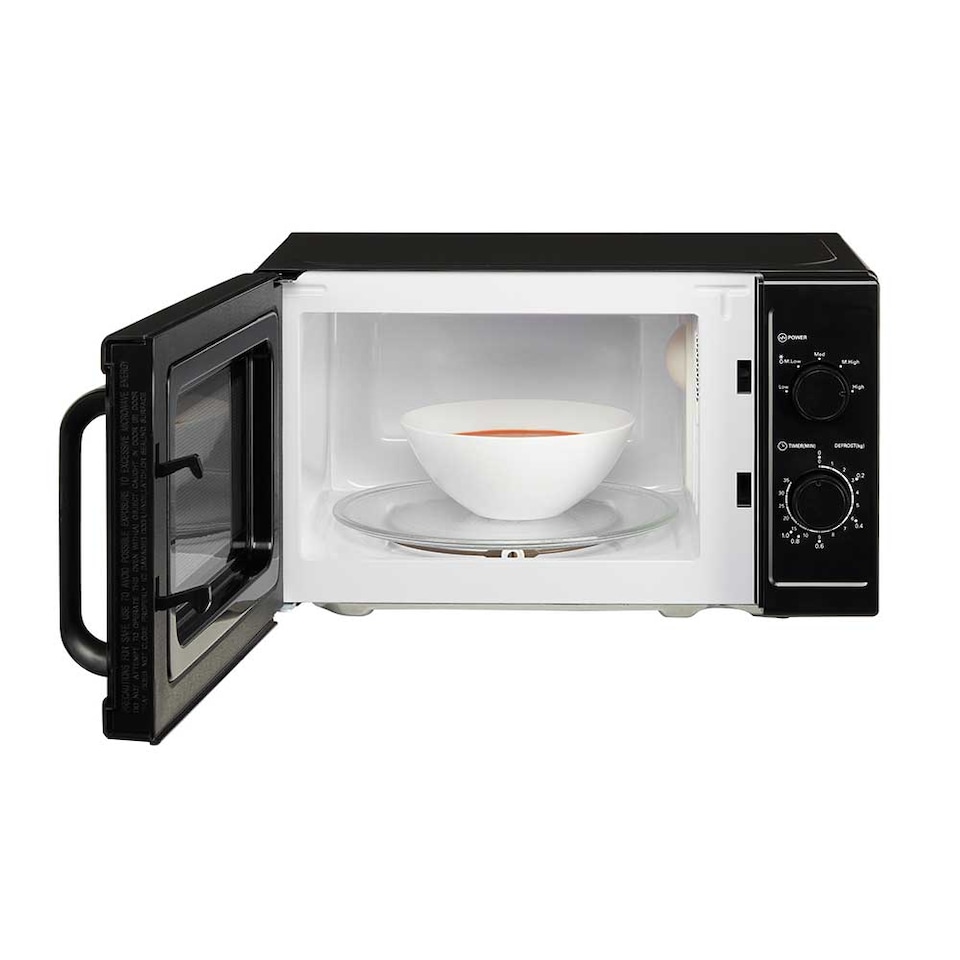 image 1 of Cookology 800W Microwave 20L Manual Control Freestanding - CMAFS20LBK Black