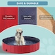 image 8 of PawHut Pet Paddling Pool Cat Dog Indoor/ Outdoor Foldable 160cm Diameter Red