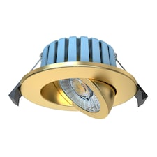BHS Hudson 7 Watt LED Adjustable IP65 Colour Changing Downlight | Gold | Satin Brass | 1