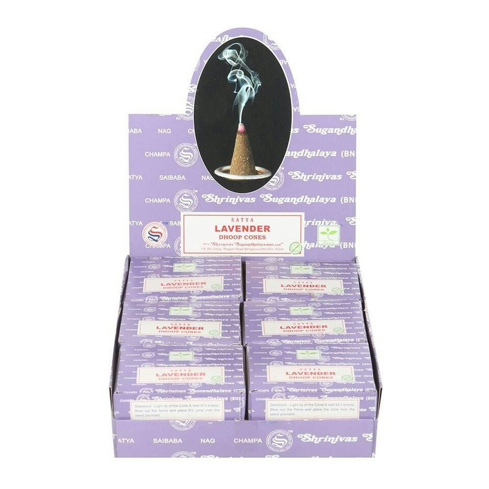 image 1 of Satya Lavender Incense Cones (Pack of 12) - Brown - One Size