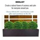 image 9 of Window Box Light Concrete Black Garden Planter L80 W17 H17.5 cm, 24 ltrs Cap.