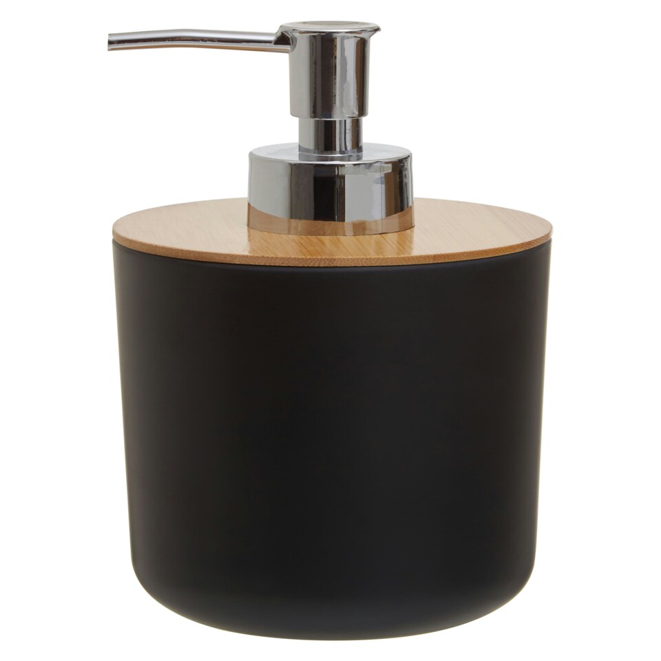 image 1 of Interiors by Premier Black 500ml Lotion Dispenser Pump, Hand Dispenser With Detachable Top, Modern Sustainable Sink Accessory