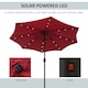 image 5 of Outsunny 24 LED Solar Powered Parasol Umbrella Garden Tilt Outdoor String Light