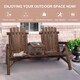 image 7 of Outsunny Wood Patio Chair Bench 2 Seats with Centre Coffee Table, Garden Bench for Lounging and Relaxing Outdoors, Carbonized