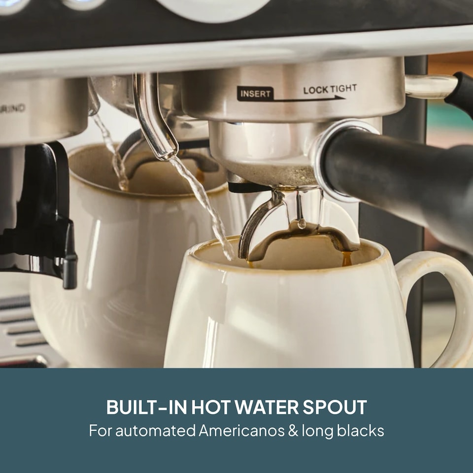 image 1 of Cooks Professional Bean-To-Cup Espresso Coffee Machine with Grinder, Steam Wand & Accessories | Black