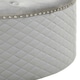 image 4 of Interiors by Premier Round Grey Velvet Ottoman Grey