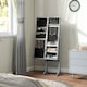 image 8 of HOMCOM Freestanding Mirror Jewelry Cabinet with LED Lights, Jewellery Organiser with 3 Angle Adjustable, Full-Length Mirror with Storage for Earrings, Necklaces, Rings and Lipsticks, Grey