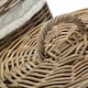 image 5 of Set of 2 Round Rattan Laundry Hamper Basket with White Lining | Brown | Rattan