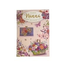 To A Dear Nanna Pastel Flowers Wallet Design Mother's Day Card