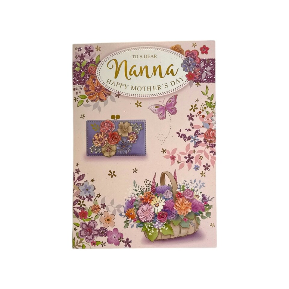 image 1 of To A Dear Nanna Pastel Flowers Wallet Design Mother's Day Card