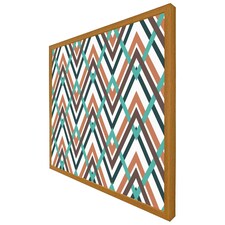 Coloured geometric zig zag (Picture Frame) Brown | Oak | XS