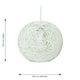 image 4 of Abaca - White 10 inch Globe Ceiling Light Shade | White | Medium | 1