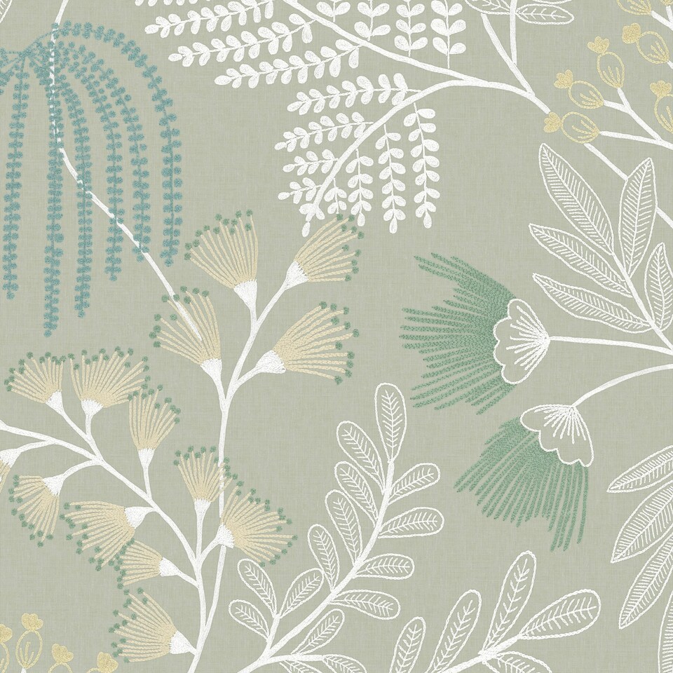 image 1 of Superfresco Easy Richmond Sage Trees Wallpaper Green | Green