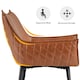image 6 of Yaheetech Set of 2 Modern Bar Chair with Metal Legs Brown Brown
