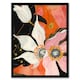 image 1 of Abstract Pink Orange Flowers Floral Boho Black Framed Wall Art Print A4