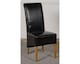 image 7 of Kuba 180 x 90 cm Chunky Oak Dining Table and 6 Montana Leather Chairs | Black | Black