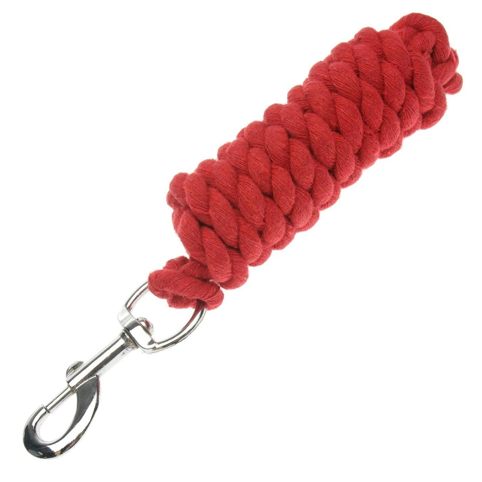 image 1 of Roma Horse Headcollar And Leadrope - Red - Full