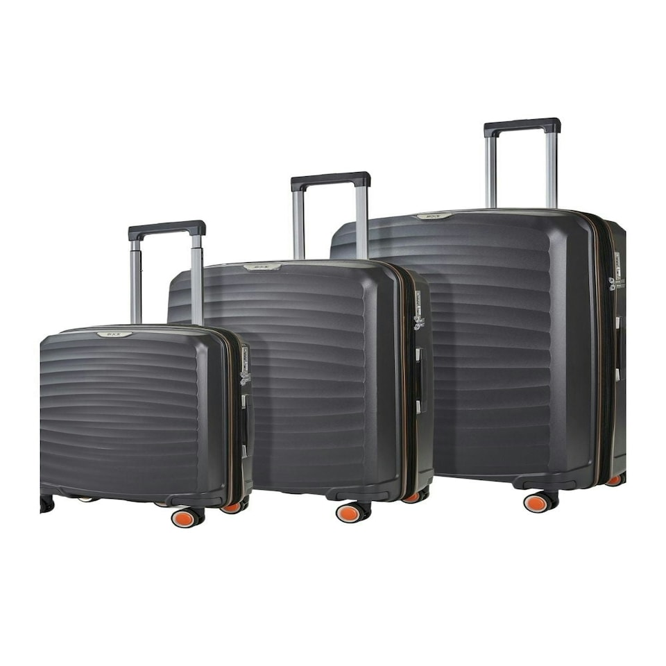 image 1 of Rock Sunwave 3 Piece Set Suitcases Charcoal
