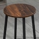 image 8 of HOMCOM Bar Stools, Set of 2 Kitchen Breakfast Stools with Sturdy Steel Frame, Industrial Tall Bar Chairs, 65cm High Seat, Rustic Brown