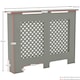 image 3 of Vida Designs Oxford Radiator Cover Painted MDF Cabinet, Grey, 111cm
