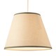 image 2 of Classic Rattan Tweed Lamp Shade with Olive Green Cotton Fabric Trims Green