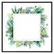 image 2 of Square botanical border (Picture Frame) White | XL