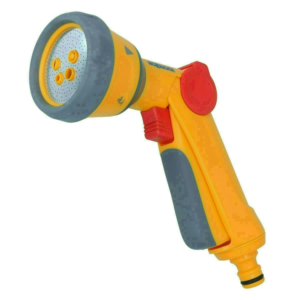 image 1 of Hozelock Multi Spray Gun Soft Touch Water Hose Pipe 5 Function & Fittings