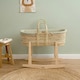 image 3 of Clair de Lune Organic Palm Moses Basket With Rocking Stand - Sage