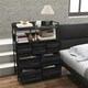 image 8 of HOMCOM Bedroom Chest of Drawers 7 Drawer Dresser w/ Shelves, Black 
