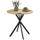 image 9 of HOMCOM 80cm Round Dining Table, Industrial Kitchen Table with Steel Legs Brown | Black