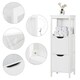 image 4 of Yaheetech Bathroom Cabinet 2 Hideaway Drawers 1 Shelf White