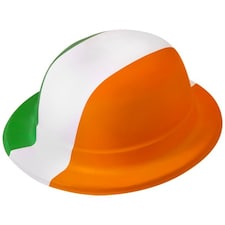 Hat Bowler Eire Orange White Green Adult