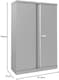 image 2 of Phoenix SCL Series SCL1491GGE 2 Door 3 Shelf Steel Storage Cupboard in Grey with Electronic Lock