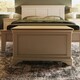 image 1 of Faire Ottoman Blanket Box in Putty with Oak Top Cream