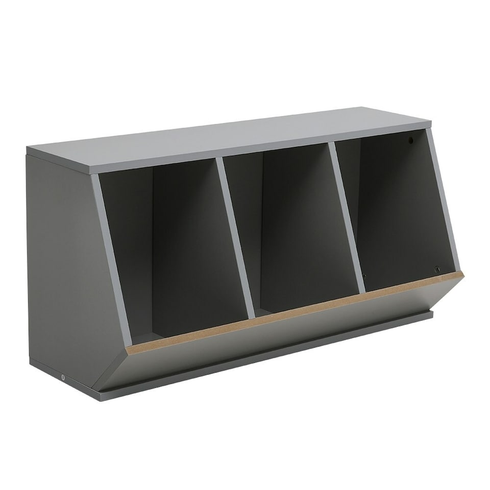 image 1 of Living and Home Open Style Toy Storage Organizer - 80*30*40cm - Grey