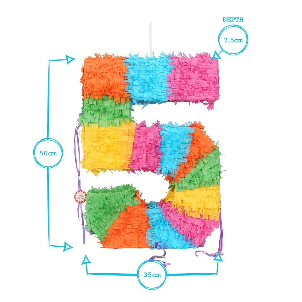 image 1 of Fax Potato 50th Birthday Pinata Set with Stick & Blindfold - Blue Stick