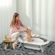 image 2 of HOMCOM Foldable Baby Bath Tub Ergonomic with Temperature-Induced Water Plug